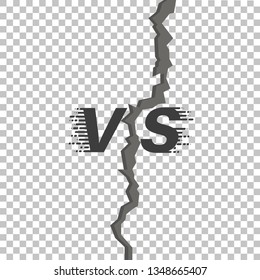 Versus style illustration. VS symbol. Battle headline template. Flat modern design. vector