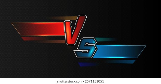 Versus template background red and blue vector