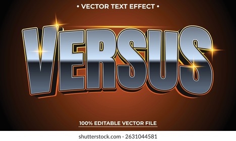 Modelo de plano de fundo abstrato do efeito de texto Versus com uso de estilo negrito para título de logotipo e banner