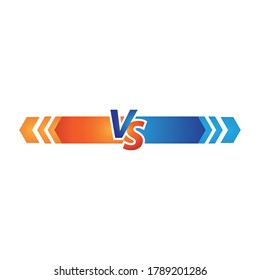 Versus text or vs letter vector design