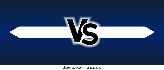Versus vector background with neon. Battle headline template. Banner template. Vector versus concept. EPS 10