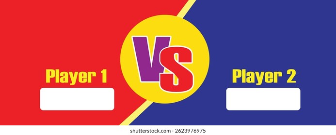 Versus vector illustration. VS letters on two color background. Eps 10