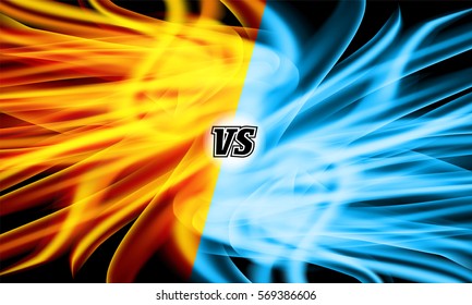 Versus Vector. VS Letters. Flame Fight Background Design. Competition Concept. Fight Symbol