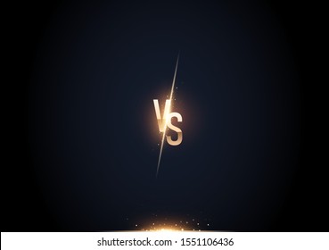 Versus Vs Background, Battle Vs Match, Game Concept Competitive Vs. VS Gold Sign. Vector Illustration Eps 10 Vector Illustration .