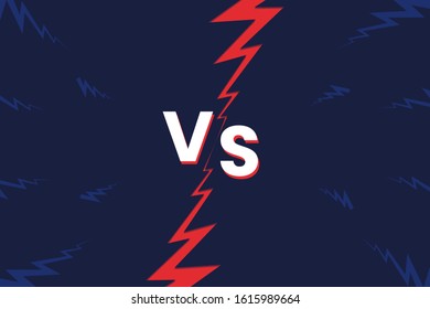 Versus or vs background. Competition background design. Fight banner. Flat vector illustration. Two person, brand or product comparison. Vector illustration