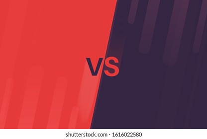 Versus or vs background. Competition background design. Fight banner. Flat vector illustration. Two teams, players competition, fight game.. Vector illustration