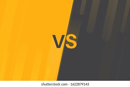 Versus or vs background. Competition background design. Fight banner. Flat vector illustration. Two teams, players competition, fight, game. Vector illustration