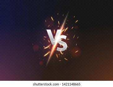 Versus vs background. versus logo vs letters for sports and fight competition.Vector illustration. Eps 10. 