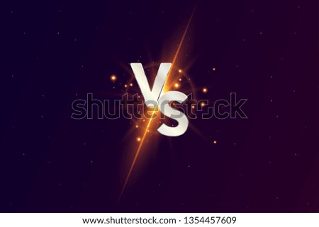 Versus VS background. Versus logo vs letters for sports and fight competition. Vector illustration.