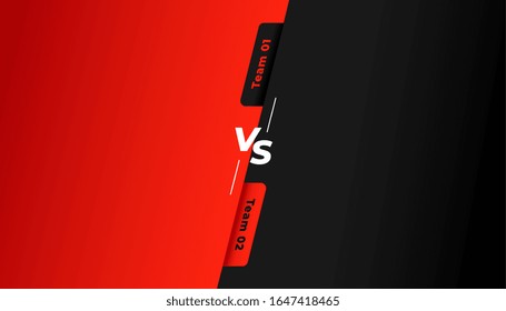 Versus Vs Background For Red And Black Team