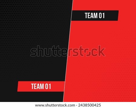 Versus vs background for red and black team.Flat design red comic style background. Pop art comic background lightning blast halftone dots. Pop comics book cartoon magazine cover. Cartoon funny