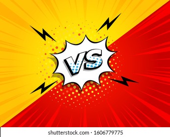 versus, vs comic book, pop art vector illustration background