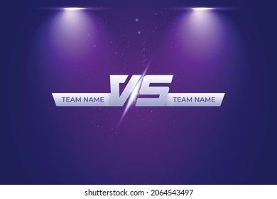 Versus vs comparison Battle light streak screen banner with two focus light effect Free Abstract Vector background