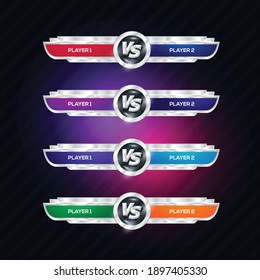 Versus VS conflict battle screen background design Vector template 
