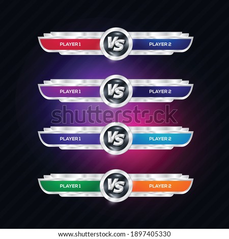 Versus VS conflict battle screen background design Vector template 