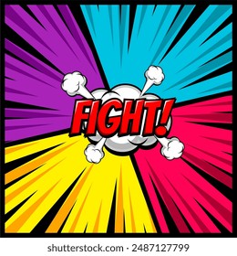 Versus VS, fight background comic, speech bubbles , doodle art, Vector illustration