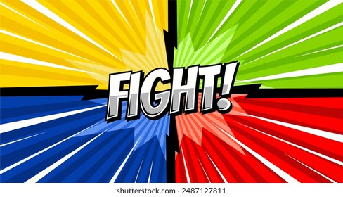 Versus VS, fight background comic, speech bubbles , doodle art, Vector illustration