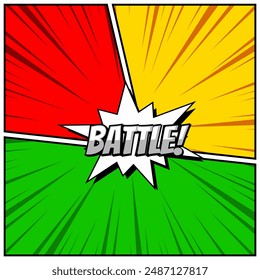 Versus VS, fight background comic, speech bubbles , doodle art, Vector illustration