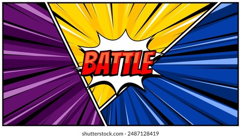 Versus VS, fight background comic, speech bubbles , doodle art, Vector illustration