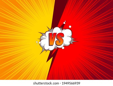 Versus VS, Fight Comic Background,  speech bubbles.