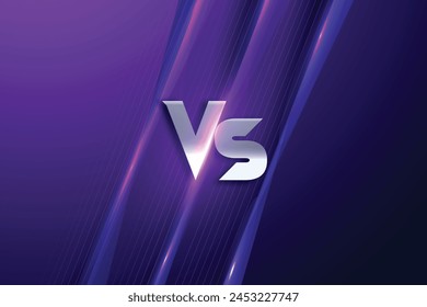 Versus vs fight competition battle screen or comparison futuristic colorful lower third for soccer football sports background