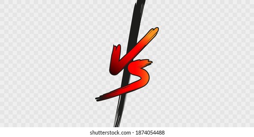 Versus VS letters button Vector Illustration eps10