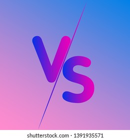 Versus VS letters fight background. Versus screen design.