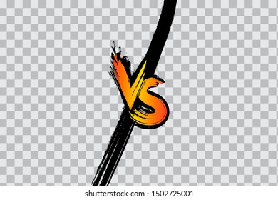 Versus VS letters fight backgrounds in flat comics style design with halftone, lightning. Vector illustration.