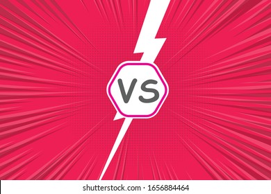 Versus VS letters fight backgrounds in Comic Book Style Background