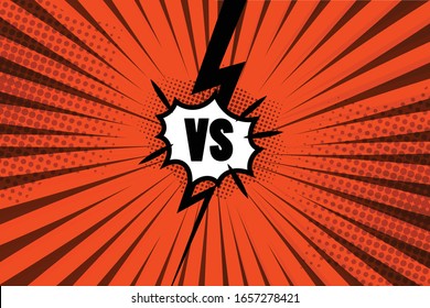 Versus VS letters fight backgrounds in Comic Book Style Background