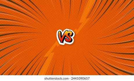 Versus VS letters fight backgrounds in Comic Book Style Background	