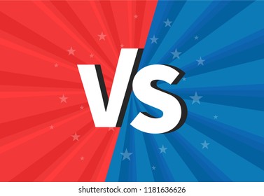 Versus VS letters fight. Versus text brush painting letters. Vector illustration.