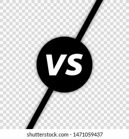 Versus VS letters fight. Versus text brush painting letters. VS in transparent background. Vector illustration.