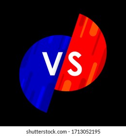 Versus VS-Briefe bekämpfen Vektorillustration-Illustration auf Hintergrund in flachem Design mit Halftone