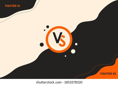 Versus VS letters fight Vector illustration on backgrounds in flat style design with halftone