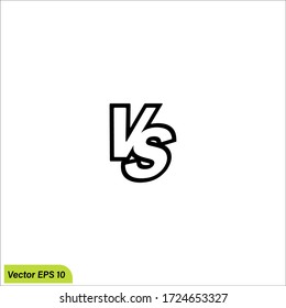 Ilustración de icono Versus O VS Letters, Inspiración de diseño de logotipos