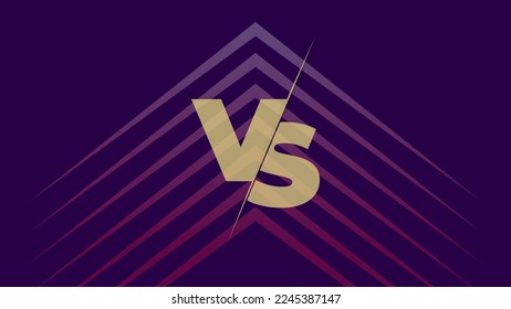 Versus Or VS Letters Logo Design Inspiration. Purple background.