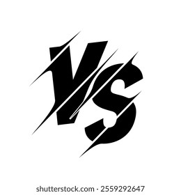 Versus or VS letters logo design vector illustration.