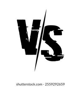 Versus or VS letters logo design vector illustration.