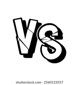 Versus or VS letters logo design vector illustration.