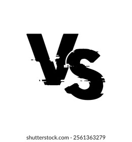 Versus or VS letters logo design vector illustration.