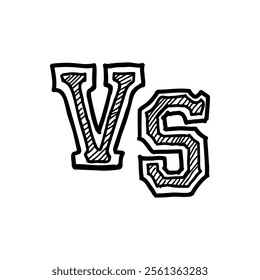 Versus or VS letters logo design vector illustration.