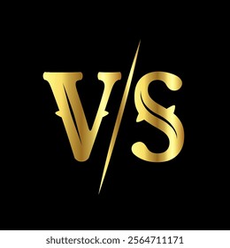 Versus or VS letters logo design vector illustration.
