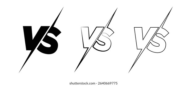 Versus Or VS Letters Logo Design Inspiration. VS letters for sports, fight, competition, battle, match, game vector icon. Versus vector illustration.