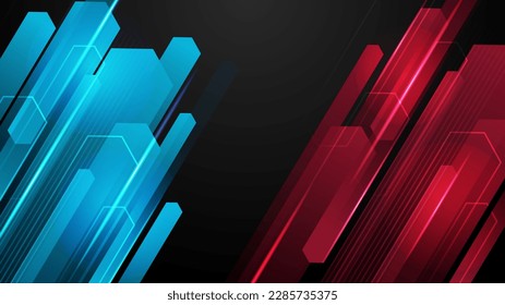 versus vs screen background with red and blue arrow