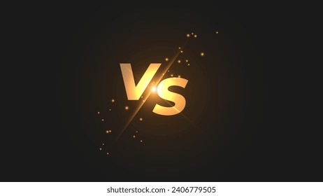 Versus vs screen banner for battle or comparision