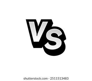 Versus vs screen banner for battle or comparison Versus 3d vector text for games and opponent