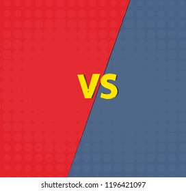 Versus vs vector illustration. Symbol of the struggle and rivalry between actors