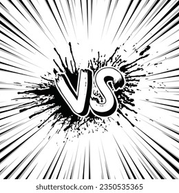 versus VS vector manga style