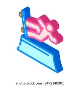 vert skating skateboard sport isometric icon vector. vert skating skateboard sport sign. isolated symbol illustration